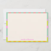 Schattigee Retro Geometrische Check Pastels gepers Bedankkaart (Voorkant)