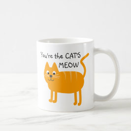 Schattigee Retro Gezegde Oranje Cat Voeg een naam  Koffiemok