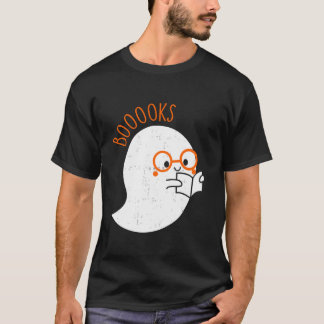 Schattigee Retro Ghost Boek Leesboek Liefhebbers F T-shirt