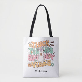 Schattigee Retro Ghost Dikke Dijen Spooky Vibes Tote Bag