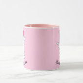 Schattigee Retro Girl Ghost met Roze Haar Bow Mok (Midden)