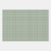 Schattigee Retro Green Plaid Pattern Gingham Inpakpapier Vel (Voorkant 3)