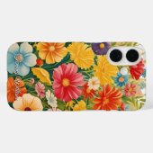  Schattigee Retro Groovy Hippie Bloemen Case-Mate iPhone Case (Achterkant (horizontaal))