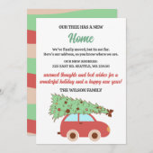 Schattigee Retro Groovy kerstboom auto die we hebb Feestdagenkaart (Voorkant / Achterkant)