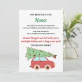 Schattigee Retro Groovy kerstboom auto die we hebb Feestdagenkaart (Staand voorkant)