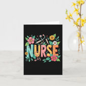 Schattigee Retro Groovy Nurse Flower Nursing 0ct9j Kaart (Gele Bloem)
