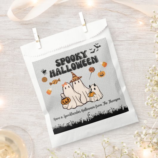 Schattigee Retro Groovy Spooky Ghost Bedankzakje (Geknipt)