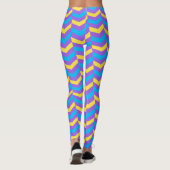 Schattigee Retro Gym Yogabroek Paarse Leggings (Achterkant)