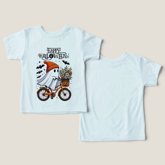 Schattigee Retro Halloween Ghost Herfst (Ontwerp Voorkant & Achterkant)