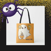 Schattigee Retro Halloween Ghost Tote Bag