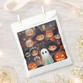 Schattigee Retro Halloween Kinder Ghost Pumpkin Bedankzakje (Geknipt)