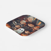 Schattigee Retro Halloween Kinder Ghost Pumpkin Papieren Bordje (Gebogen)