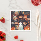 Schattigee Retro  Halloween Kinder Ghost Pumpkin Servet (Insitu)