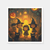 Schattigee Retro  Halloween Kinder Ghost Pumpkin Servet (Voorkant)