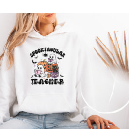 Schattigee Retro Halloween Spooktacular Teacher Hoodie