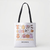 Schattigee retro halloween te Schattige om te spoo Tote Bag (Voorkant)
