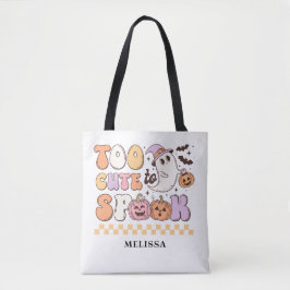 Schattigee retro halloween te Schattige om te spoo Tote Bag