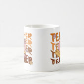 Schattigee Retro Herfst Docent Pompoen Halloween Koffiemok (Center)