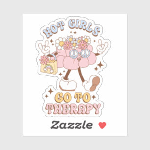 Schattigee retro hete meisjes gaan naar Therapy Vi Sticker