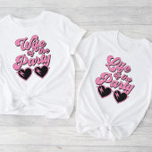 Schattigee Retro Hot Roze Script Bachelorette Part T-shirt