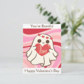 Schattigee Retro Je bent Bootiful Ghost Valentijn’ Feestdagenkaart (Staand voorkant)