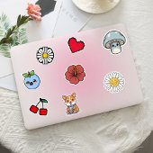 Schattigee retro kawaii stijl Sticker