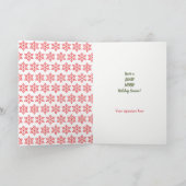 Schattigee Retro Kerst Beren Vakantie Groet Kaart (Binnen)