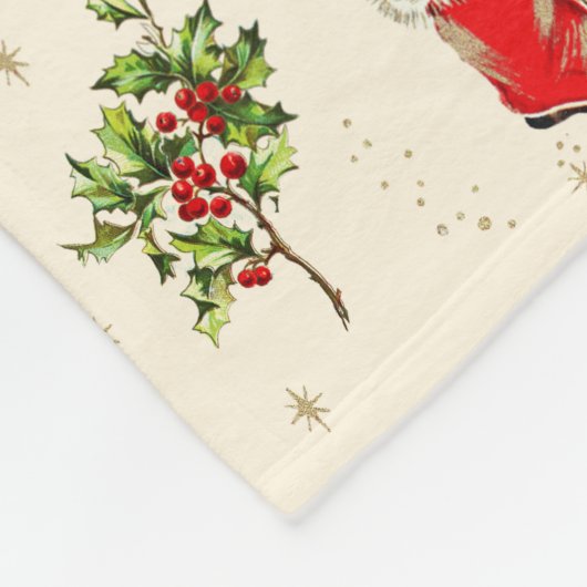 Schattigee  Retro Kerst Rode Groene Elfen Fleece Deken (Hoek)