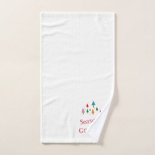 Schattigee retro kerstbomen handdoek set (Handdoek)