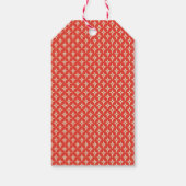 Schattigee retro kerstbomen hangen cadeaulabel (Achterkant)