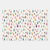 Schattigee Retro kerstbomen inpakpapier (Voorkant)