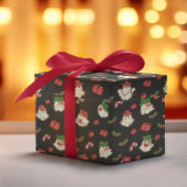 Schattigee retro kerstgeest cadeaupapier