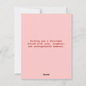 Schattigee Retro Kerstgroeten Feestdagenkaart (Achterkant)