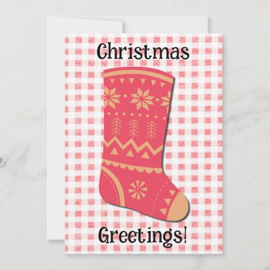 Schattigee retro kerstkous vakantie Kaart (Voorkant)