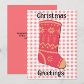 Schattigee retro kerstkous vakantie Kaart (Voorkant / Achterkant)