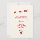 Schattigee Retro Kerstman Feestdagenkaart (Achterkant)