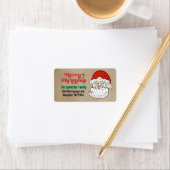 Schattigee Retro Kerstman Vrolijk Kerstfeest Etiket (Insitu)