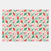 Schattigee Retro Kerstverlichting Inpakpapier Vel (Voorkant 3)