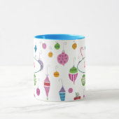 Schattigee Retro Kerstversieringen Gepersonaliseer Mok (Midden)