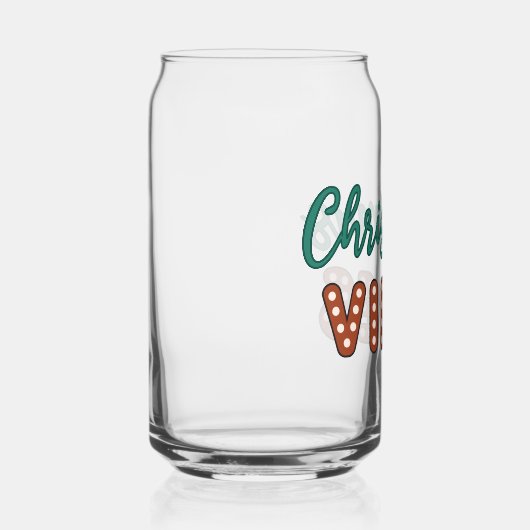 Schattigee retro kerstvibes blikvorm glas (Rechts)