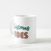 Schattigee retro kerstvibes koffiemok (Voorkant links)