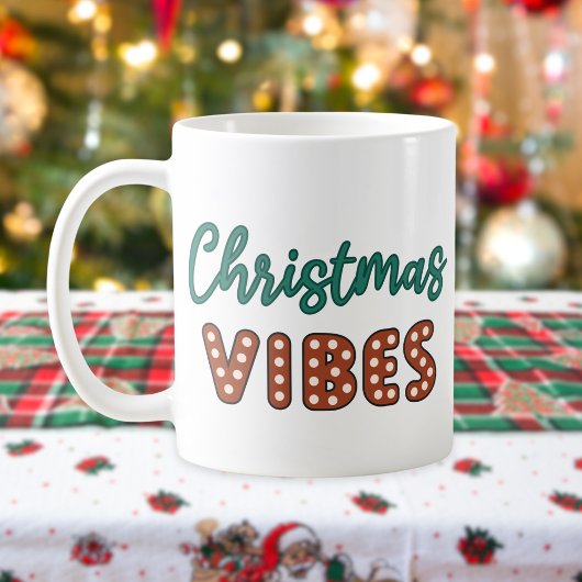 Schattigee retro kerstvibes koffiemok
