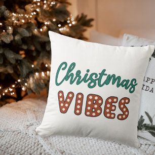 Schattigee retro kerstvibes kussen