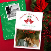 Schattigee Retro Kissing Chicks Peace Joy Love Kis Feestdagenkaart