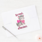 Schattigee retro kitten - smash fascisme ronde sticker (Envelop)
