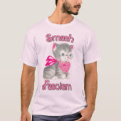 Schattigee retro kitten - smash fascisme t-shirt (Voorkant)