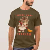 Schattigee retro kitten - veeg fascisme weg t-shirt (Voorkant)