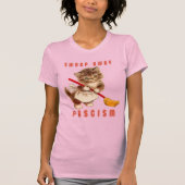 Schattigee retro kitten - veeg fascisme weg t-shirt (Voorkant)