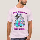 Schattigee retro-Kittens - groei democratie niet f T-shirt (Voorkant)