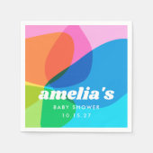 Schattigee Retro Kleurrijke Abstracte Aangepaste B Servet (Voorkant)